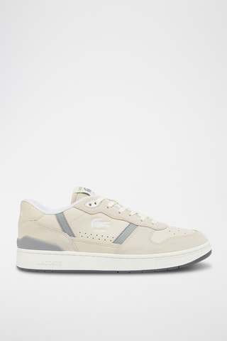 Zapatillas de piel y nobuk T-Clip Set - Beige