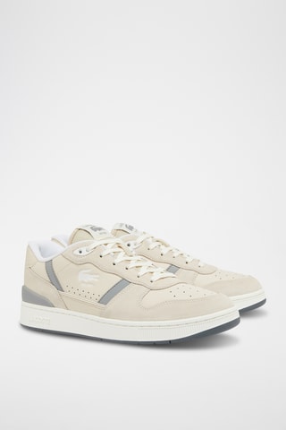Zapatillas de piel y nobuk T-Clip Set - Beige