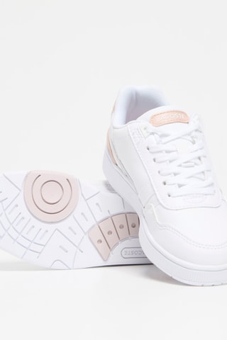 Baskets T-clip - Blanc et rose poudré
