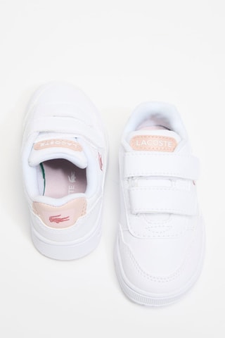 Baskets T-clip - Blanc et rose poudré
