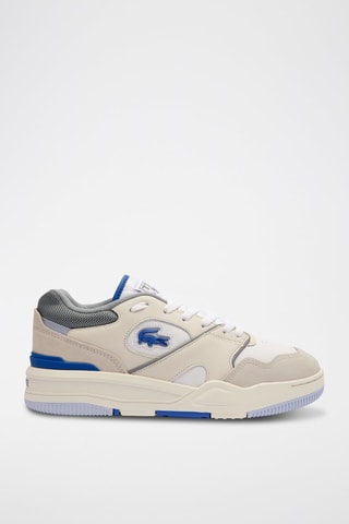 Zapatillas de piel Lineshot - Blanco y azul rey