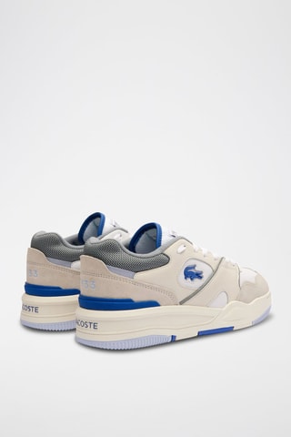 Zapatillas de piel Lineshot - Blanco y azul rey