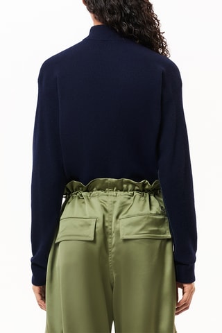 Jersey de lana relaxed fit - Azul oscuro