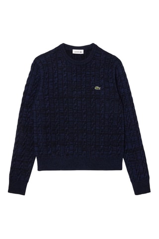 Jersey de lana y algodón orgánico - Azul marino
