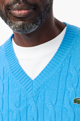 Pull sans manches en laine - Turquoise