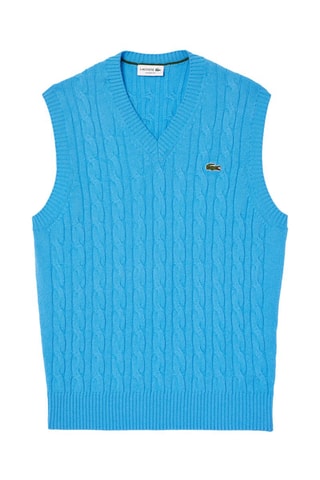 Pull sans manches en laine - Turquoise