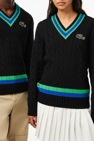 Pull classic fit en laine - Noir