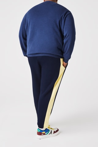 Pantalon de survêtement tapered fit - Bleu marine et jaune