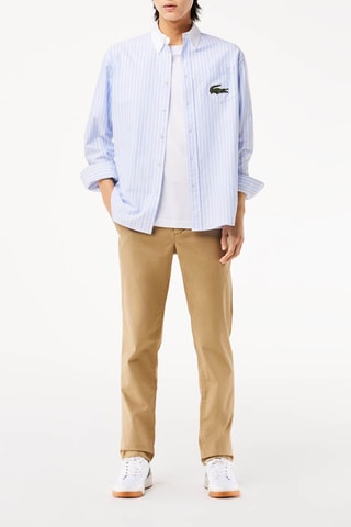 Pantalon slim fit en coton biologique - Beige