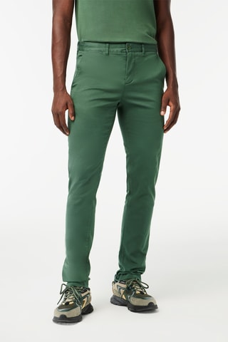Chino slim fit en coton biologique - Vert foncé