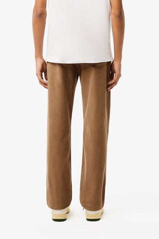Pantalon en velours straight fit - Marron