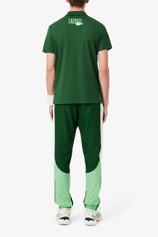 Pantalón regular fit de tenis - Verde oscuro y blanco