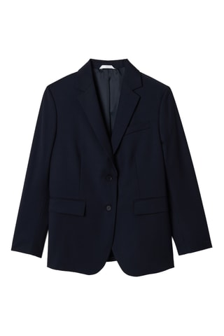 Chaqueta de lana oversized fit - Azul marino