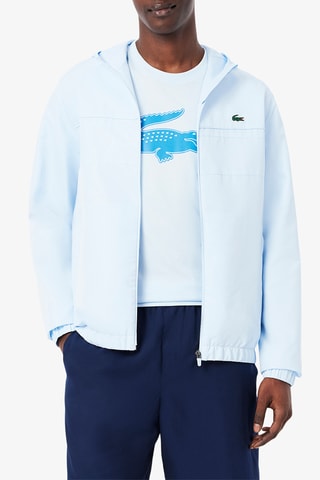 Chaqueta con capucha regular fit - Celeste
