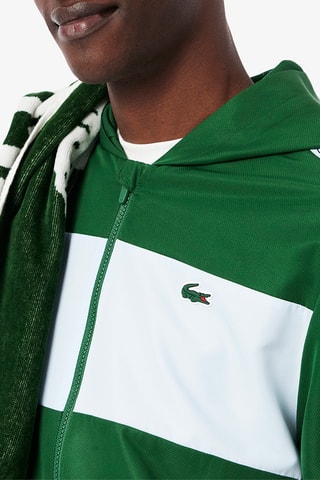 Chaqueta con capucha de tenis - Verde y blanco