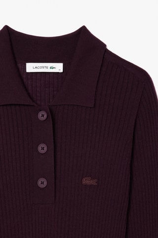 Vestido jersey de lana - Marrón
