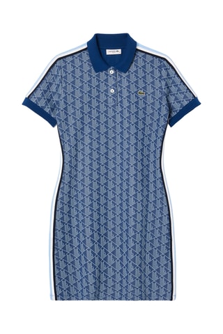 Vestido polo slim fit - Azul petróleo