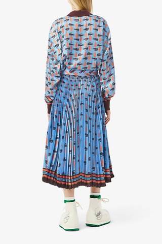 Vestido plisado - Celeste
