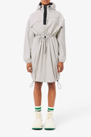 Vestido evasé con capucha - Crudo