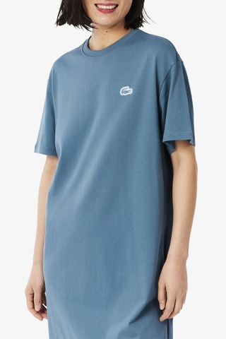 Vestido camiseta - Azul-gris
