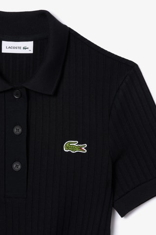Vestido polo slim fit - Negro