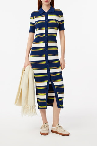 Vestido camisero slim fit - Azul rey