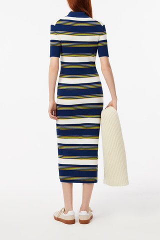 Vestido camisero slim fit - Azul rey