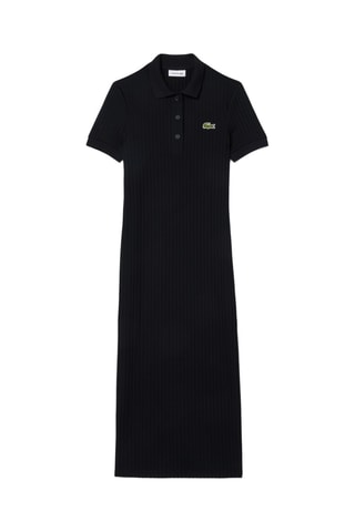 Vestido polo slim fit - Negro
