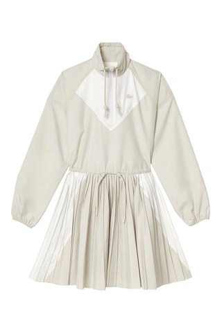 Vestido plisado relaxed fit - Crudo