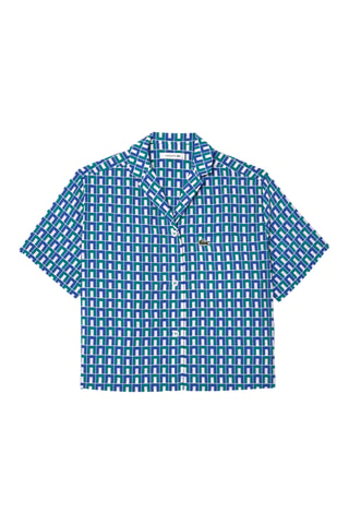 Camisa - Azul cobalto y verde claro