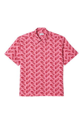 Chemise relaxed fit - Rose et rouge