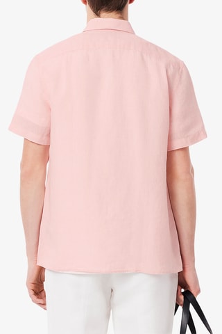 Chemise en lin regular fit - Rose