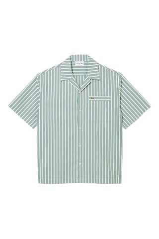 Chemise relaxed fit - Vert d’eau et blanc