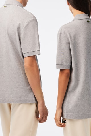 Polo loose fit - Gris clair chiné