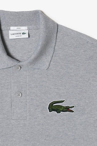 Polo loose fit - Gris clair chiné