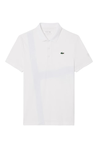 Polo Lacoste Tennis x Novak Djokovic regular fit - Blanco