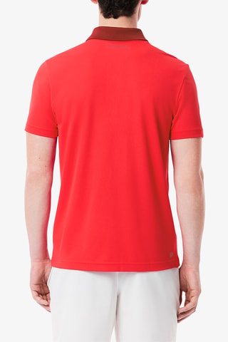 Polo Lacoste Tennis x Novak Djokovic regular fit - Rojo