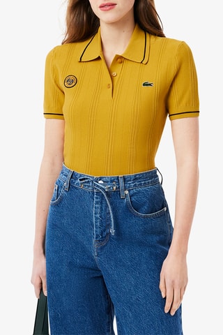 Polo Roland Garros regular fit - Moutarde