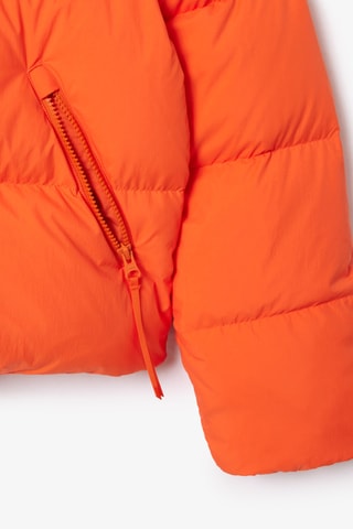 Chaqueta acolchada con capucha relaxed fit - Naranja