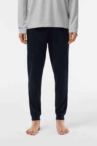 Pijama straight fit - Azul marino y gris vigoré