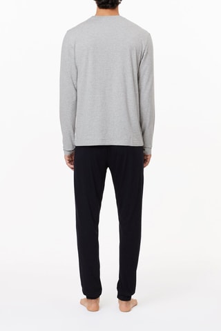 Pijama straight fit - Azul marino y gris vigoré