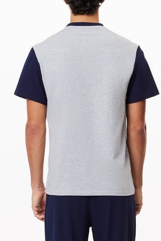 Pijama - Gris jaspeado y azul marino