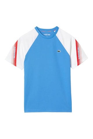 T-shirt de tennis regular fit - Bleu et blanc