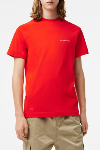 T-shirt slim fit en coton biologique - Rouge