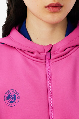 Sweat à capuche Roland Garros Paris regular fit - Mauve