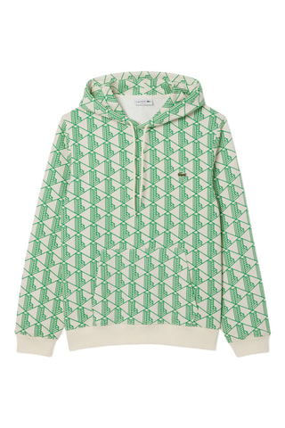 Sweat à capuche classic fit - Ecru et vert clair