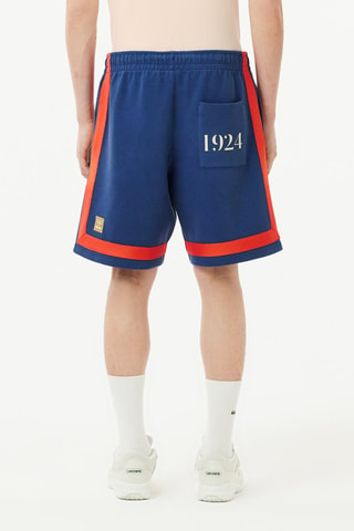 Short en coton biologique Jeux Olympiques 1924 - Bleu