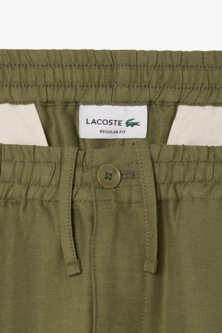 Short en lin regular fit - Kaki