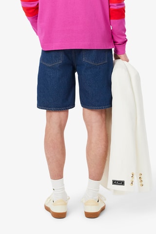 Bermuda en jean straight fit - Bleu foncé