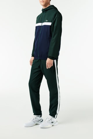 Chaqueta con capucha y pantalón de tenis regular fit ­- Verde y azul marino